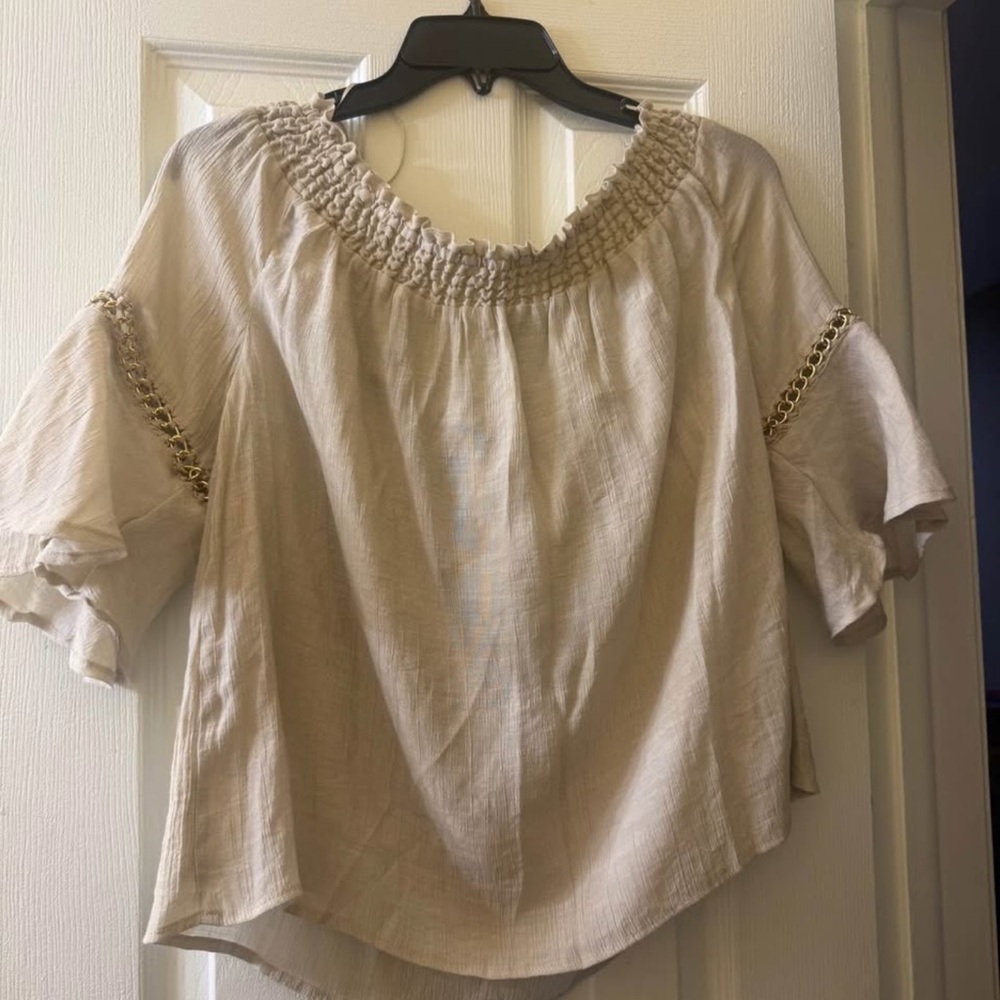 Elegant Cream Women's Top